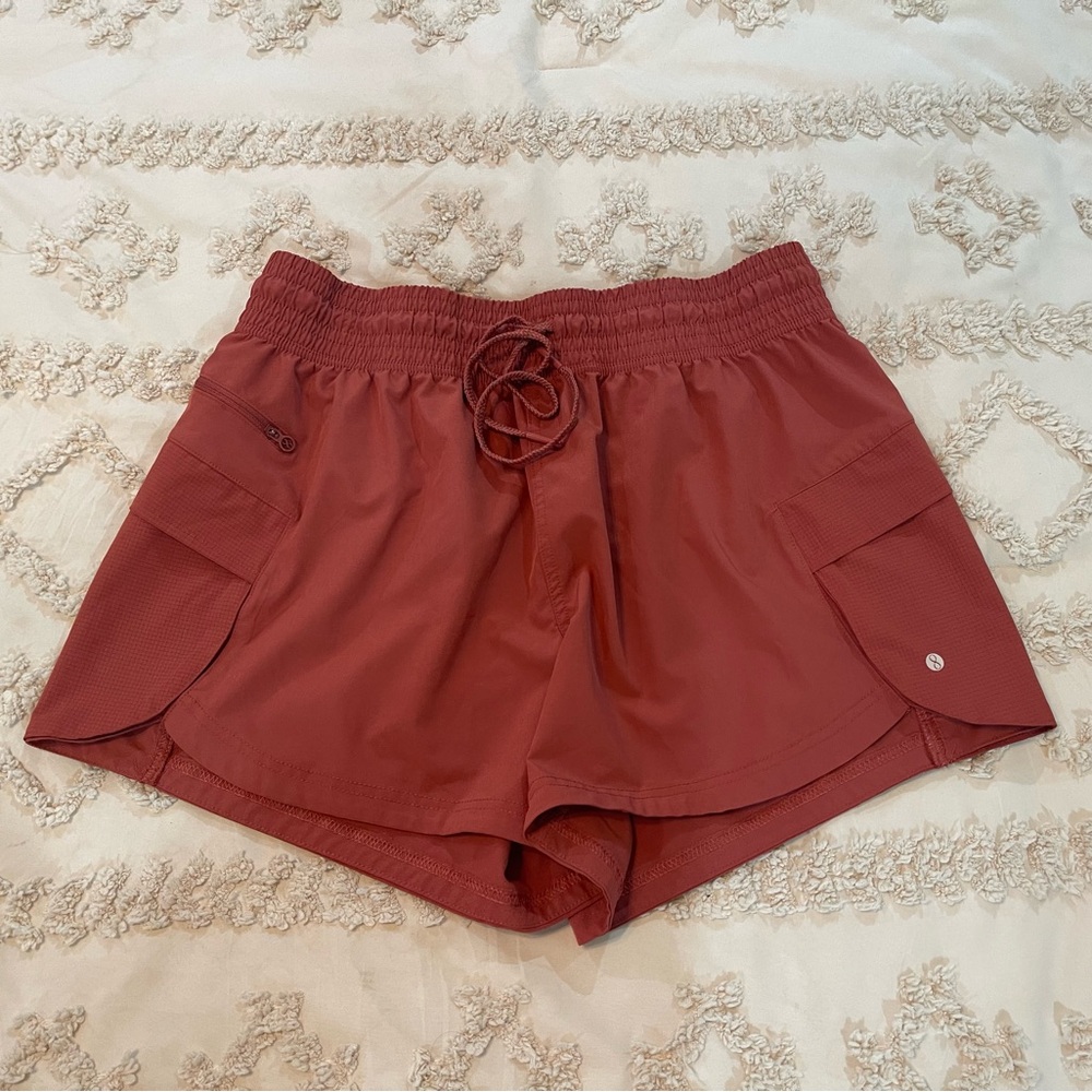 Layer 8 Women's Athletic Shorts in Rust
